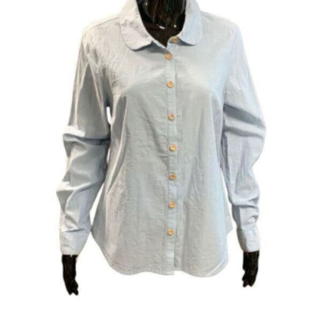 ModCloth blue button down shirt size large